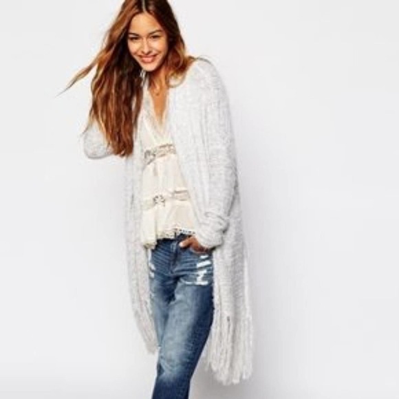 𝅺abercrombie & Fitch Fringed Kimono Cardigan - Picture 1 of 10